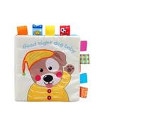 Mikinona Puppy Fabric Cloth Book for Boy Girl Soft Educational Plaything Early Learning Puzzle Portable Washable for Interaction