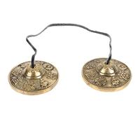 Mikinona Pure Copper Meditation Bell Cymbals for Yoga Practice Handcrafted Percussion Instrument for Sound Healing and Buddhism Rituals