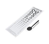 Mikinona PVC Eye Chart C-type Visual Testing Chart for Home School Hospital Use Accurate Standard Eye Exam Tool with Stretch Pointer and Occluder Kit