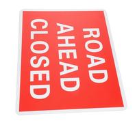Mikinona PVC Road Closed Sign Safety Symbol Warning Sign for Public and Private Areas Traffic Control and Safety