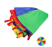 Mikinona Rainbow Parachute for Outdoor Preschool Play Equipment Sensory Integration for Balance Coordination Training and Team Cooperative Activities