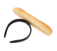Mikinona Realistic Bread Headband for Cosplay and Parties Non-slip Facial Hair Hoop Creative Baguette Hair Accessory for Live Streaming and Spa