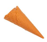 Mikinona Realistic Fake Ice Cream Cone Model for Party Decor Photography Props Kitchen Display Lightweight Dessert Counter Ornament Large Caramel Color Cone