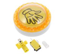 Mikinona Recordable Answer Buzzer with Sound and Light Palm-activated Game Button for Classroom Team Trivia Family Fun Construction Multiple Game Modes Including Pat the Cow and Catch the