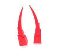 Mikinona Red Motorcycle Helmet Devil Horns Accessories with Suction Cups Spooky Bull Horns Decoration for Ski Bike Halloween Costume Easy to Clean Motorcycle Helmet Decor