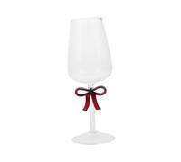 Mikinona Red Wine Glass Goblet Red Bow Tie 300ml Multi-Function Wine Goblet Cocktail Glass for Home Bar Restaurant Party