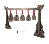 Mikinona Retro Chimes for Music Hand Bells Vintage Bell Instrument Dragon Pattern for Chime Percussion Instrument Home Decor and Traditional Celebrations