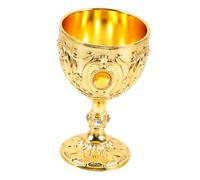 Mikinona Retro Metal Cup Engraved Wine Cup for Whiskey Wine Tea Compact Reusable