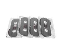 Mikinona Retro Style 4pcs Blank Cassette Tapes Recordable Music Tapes for Diy Projects Recording Party Messages