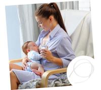 Mikinona Reusable Silicone Breastmilk Auxiliary Tube Replacement for Breastfeeding Aid Soft Lactation Assistance Feeding Accessory Easy to Clean Transparent Milk Storage Tubing for Boy Girl