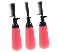 Mikinona Root Comb Bottle Hair Coloring Bottle 3Pcs 21X4.9X4.9Cm Washable Plastic Applicator for Professional Salon and Domestic Hair Dyeing with Even Distribution