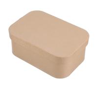 Mikinona Round Kraft Cardboard Storage Box with Smooth Surface for DIY Painting and Crafting Ample Space for Jewelry and Small Item Organization Minimalist Design for Home Decor and