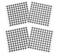 Mikinona scanner markers, scanning solutions with Diffuse Reflection and Motion Capture Features, Silver Reflective Film, 4 Sheets 200 Dots for 3D Scanner, Research and Animation