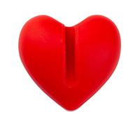 Mikinona Silicone Heart Shaped Thermometer Probe Clip for Cooking Secure Non Scratch Pot Clip Holder in Bright Red Firm Grip for Accurate Temperature Readings Use for Deep Fryer and Kitchen