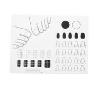 Mikinona Silicone Mat for Nails Nail Art Mat Large Non-slip White DIY Manicure Transfer Tool for Beginners