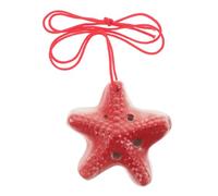 Mikinona Six-hole Ceramic Ocarina C Key with Ocean Star Design Student Wind Instrument for Beginners and Lightweight Portable Beach Music for Easy Learning and Group Fun