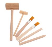 Mikinona Small Excavation Tool Kit Wooden Digging Brush Hammer Set Educational Archaeological Dig for Boys Learning Exploration