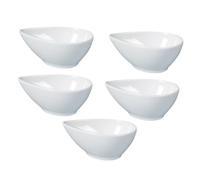 Mikinona Small Sauce Bowls and Pickle Storage Dishes, 10cm x 7.5cm Food-Grade Ceramic, Household Seasoning and Dipping Bowls for Kitchen and Dining, 5pcs Set for Condiments and Snacks