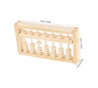 Mikinona Small Wooden Abacus for Montessori Math Learning with Mini Beads Counting Tool Traditional Feng Shui Educational Photo Prop for First Birthday Zhua Zhou Ceremony