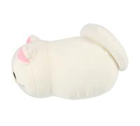 Mikinona Soft Plush Cat Pillow White Down Cotton Filled Bolster Cushion for Sofa Bed Car Comfortable Headrest and Back Support Doll for Reading Watching Tv Office Use