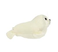 Mikinona Soft Plush Seal Adorable Ocean Animal Doll for Cuddly White Seal Plush Decoration with Smooth Touch Washable Cartoon Doll for Playtime and Photography Prop