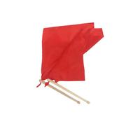 Mikinona Solid Wood Waist Drum Sticks with 37x37cm Red Silk Ribbon, 25cm Percussion Mallet for Traditional Instrument Accessories and Lion Dance Drumming