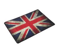 Mikinona Soundproof Drum Mat Non-slip Carpet for Electronic and Jazz Drums Soft Material with Vintage Union Jack Pattern Practical Noise Insulation Floor Mat for Home and Studio Use
