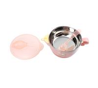 Mikinona Spill Bowls with Suction Base Stainless Steel Insulated Feeding Set for Non-Spill Feeding Bowls and Spoons Easy Temperature Control for Meals Random Color