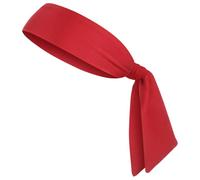 Mikinona Sports Head Tie Headband for Running Tennis and Workouts Unisex Red Tie Headband Breathable and Stretchy Moisture Wicking Design for Activities