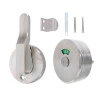 Mikinona Stainless Steel Bathroom Door Lock with Vacant Occupied Indicator Bolt for Public Toilet Privacy Partition, Commercial Toilet Door Latch with Vacancy Engagement for Restroom