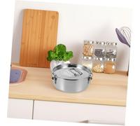 Mikinona Stainless Steel Flan Mold with Lid for Pressure Cookers Durable Baking Pan with Consistent Heating Multifunctional Flanera Cooking Tool for Steaming and Baking Easy to Clean Large