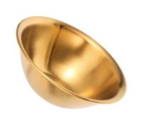 Mikinona Stainless Steel Korean V Shaped Salad Bowl Matte Gold Single Layer Multi Purpose Snack and Dining Bowl for Hot Pot Restaurants and Kitchen Use