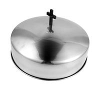 Mikinona Stainless Steel Metal Lid for Communions Tray Versatile Chafer Pan Cover with Handle Religious Kitchen Accessory for Bread and Wine Lightweight and Fit for Festive and Holy