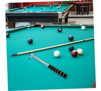 Mikinona Stainless Steel Retractable Pool Cue Bridge with Removable Head Nonslip Grip Billiard Stick Extension for Multi-angle Shots Billiards Pool Accessory with Label Space for Players