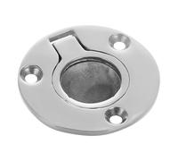 Mikinona Stainless Steel Round Flush Pull Handle with Screws Recessed Deck Cover Ring for Boat Hatch Yacht Cabinet and Sliding Door Fixation