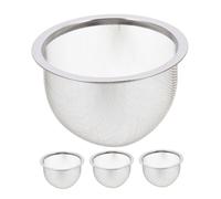 Mikinona Stainless Steel Tea Pot Infuser Mesh Filter Strainer Insert 8.5cm Outer Diameter Fine Metal Mesh Loose Leaf Tea Filter for Teapot 4pcs Set