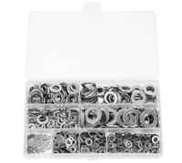 Mikinona Stainless Steel Washers in Silver, Plastic and Stainless Steel Material 1010pcs Assorted Flat Washer Kit for Home and Industrial Use