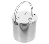 Mikinona Stainless Steel Wine Bucket with Handle and Lid Multipurpose Large Capacity Ice Bucket for Sugar Water Cold Drinks Tea Portable Party and Outdoor Beverage Cooler