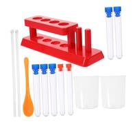 Mikinona Stem Science Experiment for Test Tubes with Caps Test Tube Rack Measuring Cups Sampling Spoon Educational Science Kit for Hands Learning and Critical Thinking Development