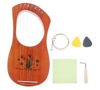 Mikinona String Harp Lyre Harp Musical String Instrument Lyre for Orchestral Use Mid East Portable Instrument for Music and DIY Random Color