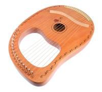 Mikinona String Lyre Harp Portable Musical String Instrument for Beginners and Natural Wood Color Delicate Design Cultivating Music Interest and Entertainment