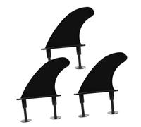 Mikinona Surfboard Fin Set Detachable Tpu Soft Tail Fins for Enhanced Balance and Control Flat Water Racing Durable Water Board Accessories Black