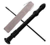 Mikinona Swan 8-hole Abs Soprano Recorder for Children and Beginners with Storage Pouch, White German-style Clarinet Musical Instrument for School and Early Learning Random Color