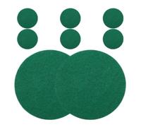 Mikinona Table Hockey Pusher Pad Replacement Set for Home Mini Hockey Table 8pcs Polyester Fiber with Smooth Slide and Sturdy Material in Green