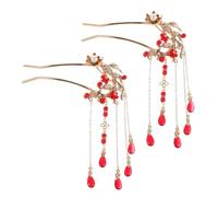 Mikinona Tassel Hairpin Pair for Chinese Weddings Ancient Style Hair Accessory for Women Durable Faderesistant Design for Hanfu Traditional Costumes Timeless Vintage Charm