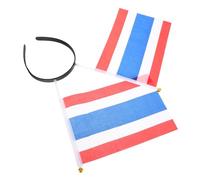 Mikinona Thailand Flag Headband Patriotic Country Party Head Boppers with Mini Flag Stick for National Holidays Festivals Parades and Cheer Events