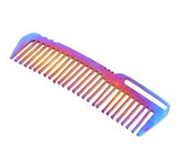 Mikinona Titanium Alloy Static Haircut Comb Lightweight Portable Professional Barber Comb with Wide Teeth for Hair Cutting Styling and Dying Rust and Eye Catching Design