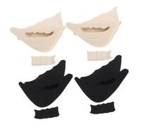 Mikinona Toe Cushions and Sponge Shoe Pads 4-Pairs Set for Women, Thickened Half-Size Inserts Anti-Slip and Pain Relief, Front Foot Protection for Loose High Heels, Black and Beige