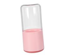 Mikinona Toiletries Holder Makeup Brush Organizer 8.65X3.93X3.93Inch round ABS Tpr Material with Lid Large Capacity Contemporary Design for Household Desk Organization