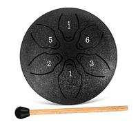 Mikinona Tongue Drum Rain Chime Ethereal Drum Set Inches Notes Made of Metal and Wood Bag and Mallets